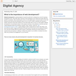 Digital Agency: What is the importance of web development?