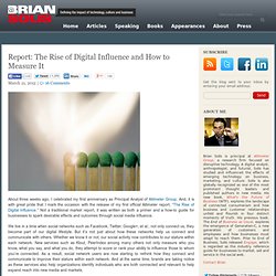 Report: The Rise of Digital Influence and How to Measure It