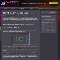 Digital Camera Sensor Sizes: How it Influences Your Photography