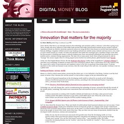 Digital Money Forum: Innovation that matters for the majority