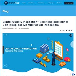 Digital Quality Inspection- Real time and Inline - Manufapp