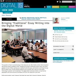 Bringing "Traditional" Essay Writing into the Digital World