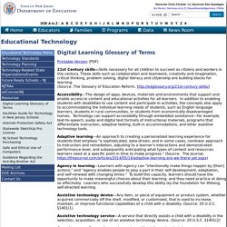 Digital Learning Glossary of Terms