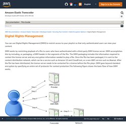 Digital Rights Management - Amazon Elastic Transcoder