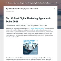 Top 10 Best Digital Marketing Agencies in Dubai 2021