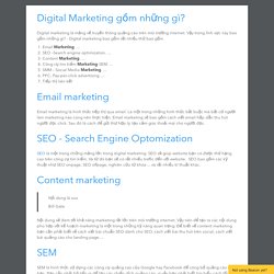 Digital marketing bao gồm những dịch vụ gì?