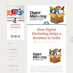 How Digital Marketing Helps a Business in India