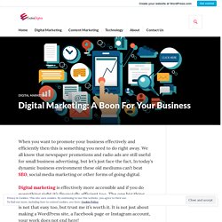 Digital Marketing: A Boon For Your Business – Evolve Digitas