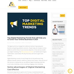 Top Digital Marketing Trends that will help you to Grow Your Online Business in 2021