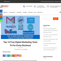 Top 10 Free Digital Marketing Tools To For Every Business