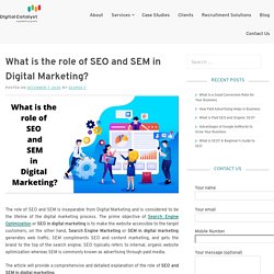 What is the role of SEO and SEM in Digital Marketing – Digital Catalyst