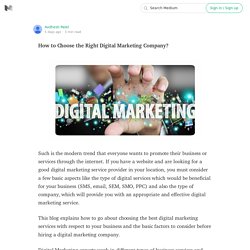How to Choose the Right Digital Marketing Company?