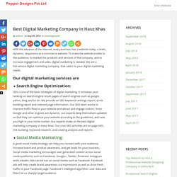Best Digital Marketing Company in Hauz Khas - Pepper Designs Pvt Ltd