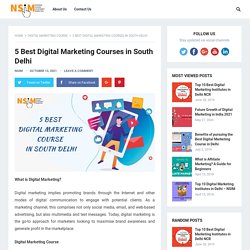 5 Best Digital Marketing Courses in South Delhi with Course Details