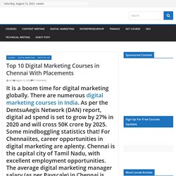 Top 10 Digital Marketing Courses in Chennai in 2021 Edition