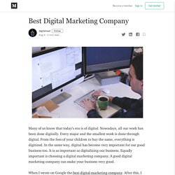 Best Digital Marketing Company. Many of us know that today’s era is of…