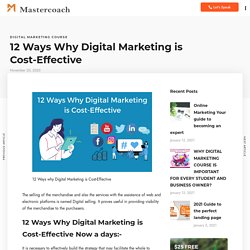 12 Ways Why Digital Marketing is Cost-Effective Now a Days