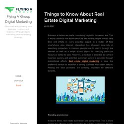 Things to Know About Real Estate Digital Marketing