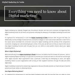 Digital Marketing In Noida
