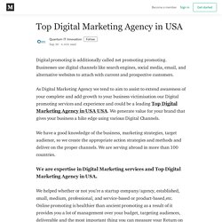 Top Digital Marketing Agency in USA