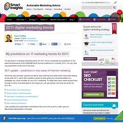 2011 digital marketing trends > Smart Insights Digital Marketing