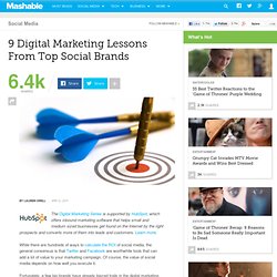 9 Digital Marketing Lessons From Top Social Brands