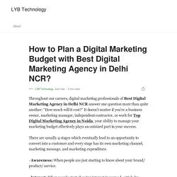 How to Plan a Digital Marketing Budget with Best Digital Marketing Agency in Delhi NCR?