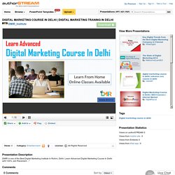 DIGITAL MARKETING COURSE in DELHI