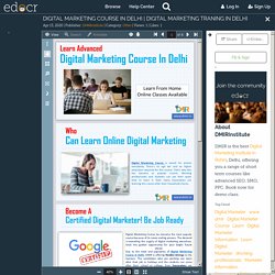 DIGITAL MARKETING TRANING IN DELHI