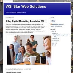 5 Key Digital Marketing Trends for 2021