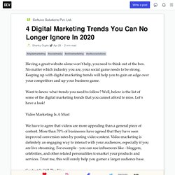 Important Marketing Trends You Can not Ignore In 2020