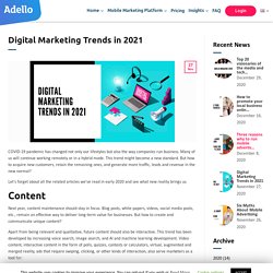 Digital Marketing Trends in 2021 – Adello Direct