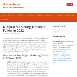 6 Digital Marketing Trends to Follow in 2022