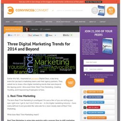 Three Digital Marketing Trends for 2014 and Beyond