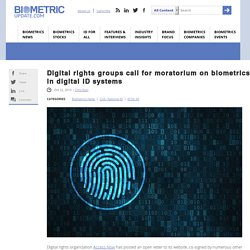 Digital rights groups call for moratorium on biometrics in digital ID systems