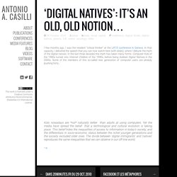 ‘Digital natives’: it’s an old, old notion…