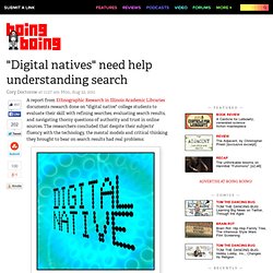 “Digital natives” need help understanding search