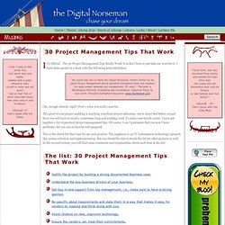 Digital Norseman: 30 project management tips that work