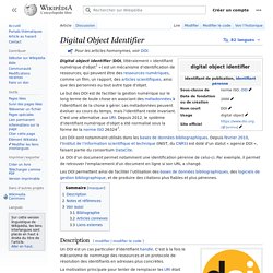 digital Object Identifier (fr)