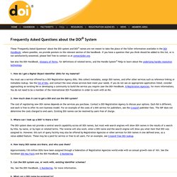 Digital Object Identifier System FAQs
