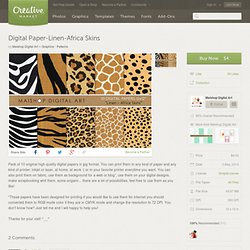 Patterns ~ Digital Paper-Linen-Afrika Skins