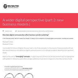 A wider digital perspective (part 3: new business models )