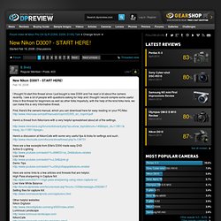 New Nikon D300? - START HERE! [Page 1]: Nikon D300 - D100 Forum