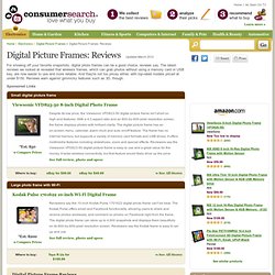 Wireless Photo Frames - Digital Picture Frames Reviews