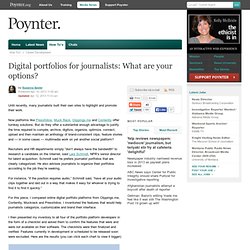 Digital portfolios for journalists: What are your options?