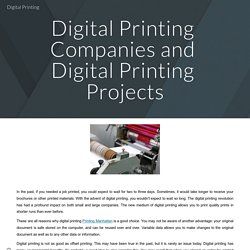 Digital Printing