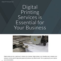 Digital Printing Service