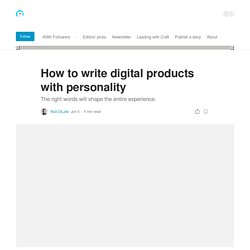 How to write digital products with personality