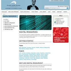 Digital Resources - Dunedin Public Libraries