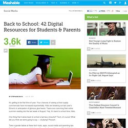 Back to School: 42 Digital Resources for Students & Parents